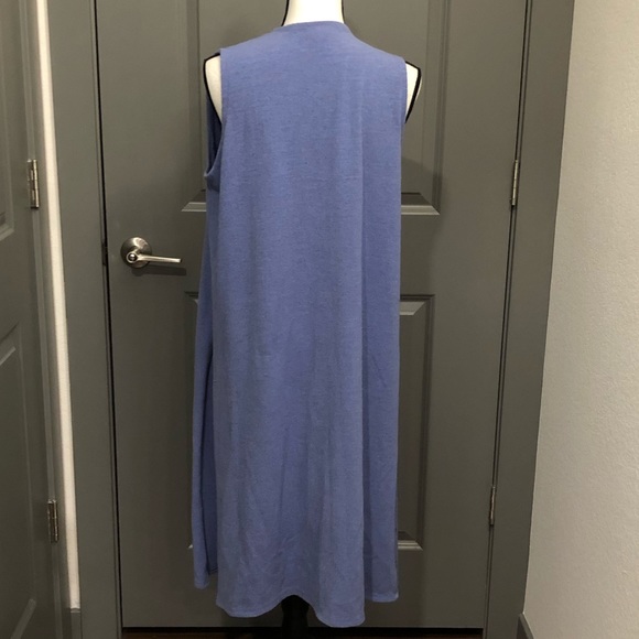 LuLaRoe Periwinkle Sleeveless Cardigan - Picture 3 of 3